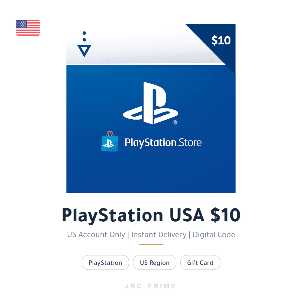 JRC_PlayStation_USA__10 بطاقة بلايستيشن 10 دولار أمريكي