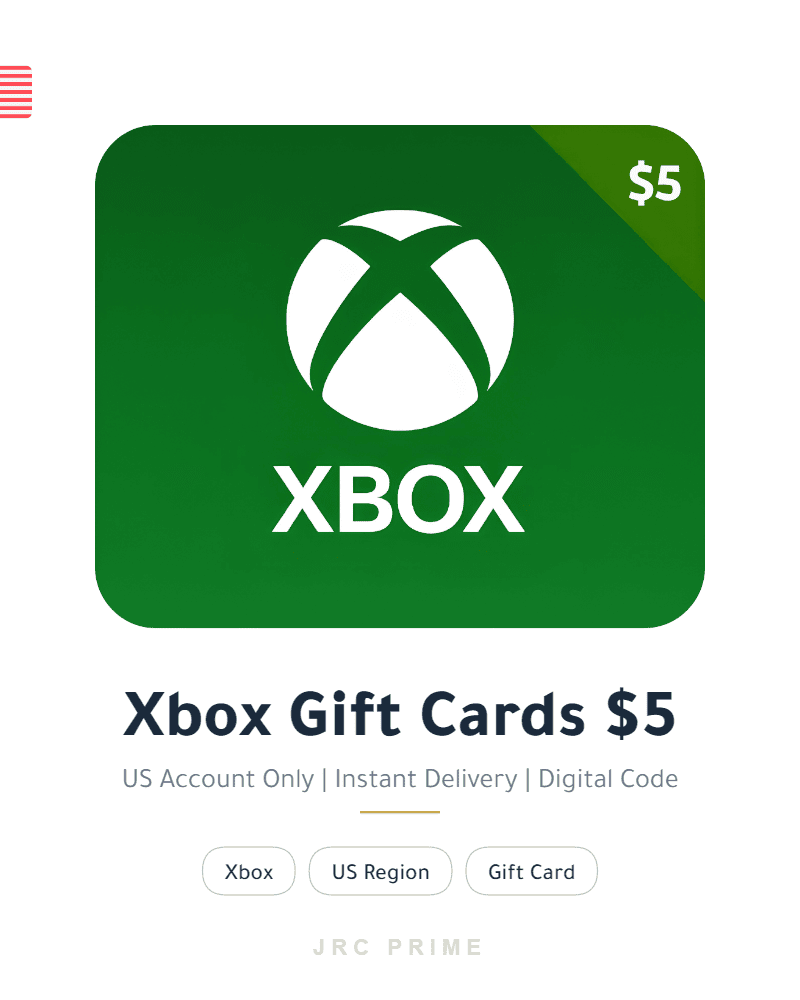 بطاقة شحن Xbox - فئة 5$